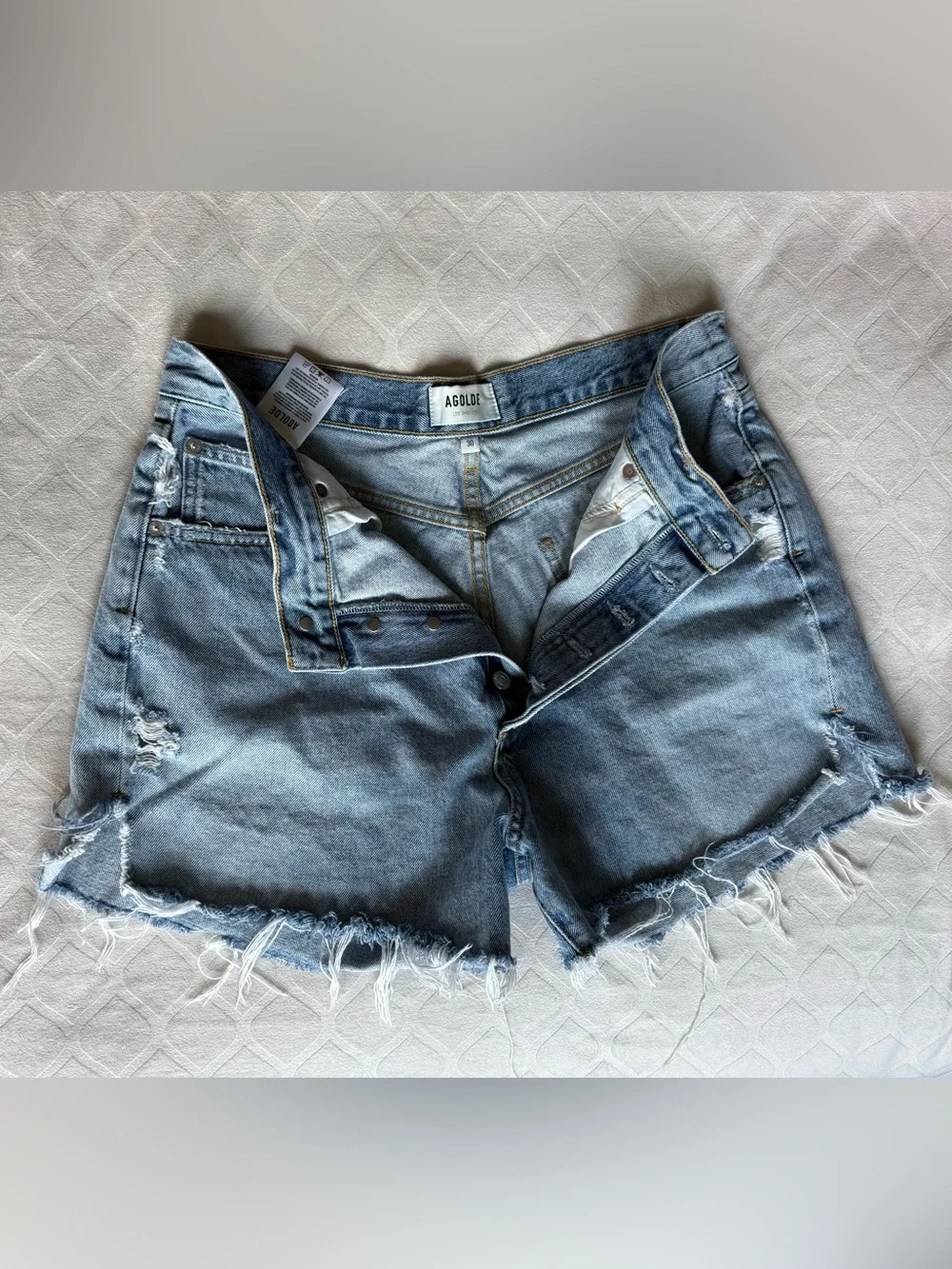 Agolde Parker long Cutoff Shorts size 30
